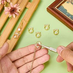 6Pcs Brass Cubic Zirconia Pendants&nbsp;KK-SZ0002-75