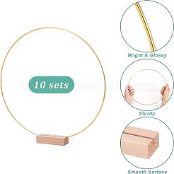Iron Craft Hoop and Wood Pedestal Kit&nbsp;DIY-WH0343-71