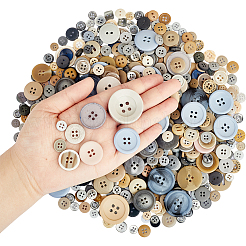 1 Set Flat Round Resin Buttons&nbsp;BUTT-CP0001-05
