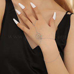 304 Stainless Steel Link Ring Bracelets for Women&nbsp;FS-WGFF536-02