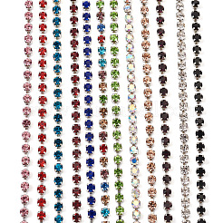 12 Colors Brass Rhinestone Strass Chains&nbsp;CHC-FW0001-01