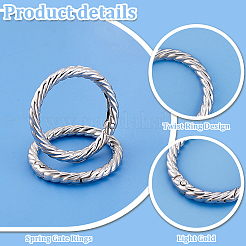 Zinc Alloy Spring Gate Rings&nbsp;FIND-WH0431-76P