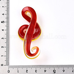 Handmade Gold Sand Lampwork Big Pendants&nbsp;LAMP-T023-08