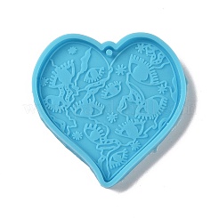 DIY Realistic Style Heart Pendant Food Grade Silicone Molds&nbsp;DIY-G083-03