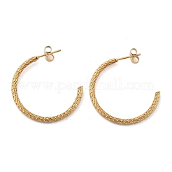 304 Stainless Steel Twist C-Shaped Stud Earrings&nbsp;EJEW-R017-03G-03