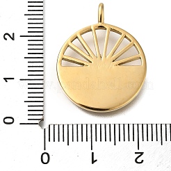 Ion Plating(IP) 304 Stainless Steel Pave Shell Pendants&nbsp;STAS-Q335-10G