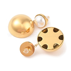 Ion Plating(IP) 304 Stainless Steel Stud Earrings&nbsp;EJEW-Z064-03G