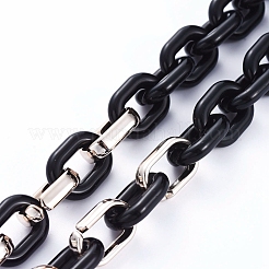 Personalized Acrylic & CCB Plastic Cable Chain Necklaces&nbsp;NJEW-JN02824-02