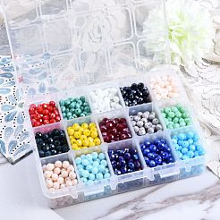 1500Pcs 15 Colors Electroplate Glass Beads Strands&nbsp;EGLA-SZ0001-10