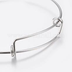 Tarnish Resistant Adjustable 304 Stainless Steel Bangles&nbsp;BJEW-K187-03P
