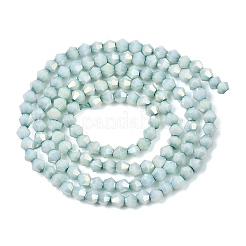 Electroplate Bicone Glass Beads Strands&nbsp;GL-T021-2.5x3mm-16-18