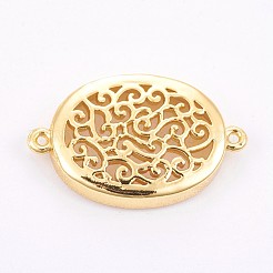 Brass Cabochon Connector Settings&nbsp;KK-F748-02G