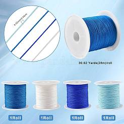 4 Rolls 4 Colors Round Nylon Chinese Knot Cord&nbsp;NWIR-FS0001-06B
