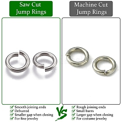 925 Sterling Silver Open Jump Rings&nbsp;LS-STER-F036-02S-0.6x6mm