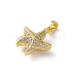 Brass Micro Pave Cubic Zirconia Pendants&nbsp;KK-P320-08C-G