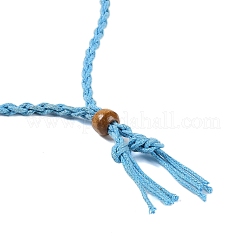 Braided Waxed Cord Empty Macrame Pouch Slider Necklace Making&nbsp;FIND-C061-01D