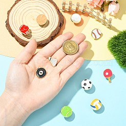 10Pcs 10 Styles Sport Theme Enamel Pins&nbsp;JEWB-CJ0003-05
