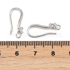 Brass Micro Pave Cubic Zirconia Earring Hooks&nbsp;KK-A257-14P