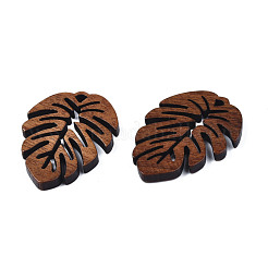 Natural Walnut Wood Pendants&nbsp;WOOD-N011-003