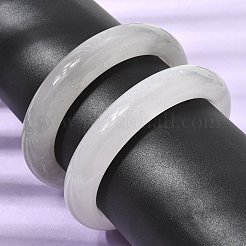 Natural White Jade Bangles for Women&nbsp;BJEW-R296-07