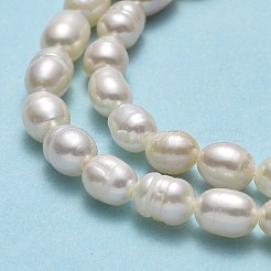 Natural Cultured Freshwater Pearl Beads Strands&nbsp;PEAR-J006-10F-01