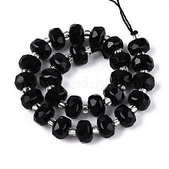 Natural Black Onyx(Dyed & Heated) Beads Strands&nbsp;G-N327-08A-01