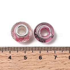 Printed Transparent Resin European Beads&nbsp;RESI-C063-03I