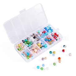 200Pcs 10 Colors Electroplate Glass Bead Sets&nbsp;GLAA-TA0002-80