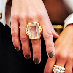 Alloy and Quartz Crystal Finger Rings&nbsp;FS-WGDC744-01