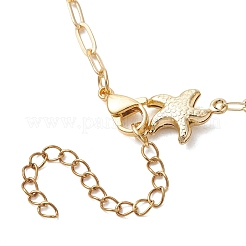 304 Stainless Steel Starfish Link Chain and Brass Paperclip Chain Bracelet Making&nbsp;AJEW-JB01590