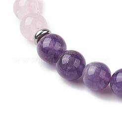 Natural & Synthetic Mixed Gemstone Beads Thread Stretch Bracelets for Women&nbsp;BJEW-JB11249