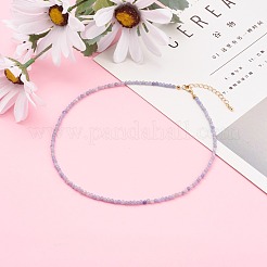 Natural Amethyst Beaded Necklaces&nbsp;NJEW-JN03315-01