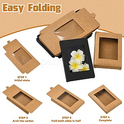 12Pcs 2 Colors Foldable Creative Kraft Paper Boxes&nbsp;CON-YW0001-80