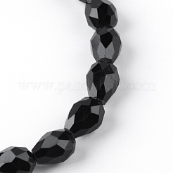 Transparent Glass Bead Strands&nbsp;X-GLAA-R024-6x8mm-12