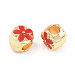 Alloy Enamel European Beads&nbsp;AL-CBAC2D3-21G-01