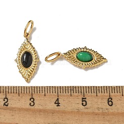 Ion Plating(IP) 304 Stainless Steel with Natural & Synthetic Gemstone Pendants&nbsp;STAS-G351-23G