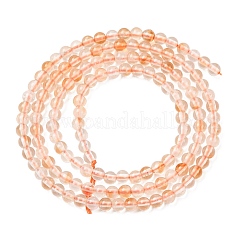 Heated Natural Citrine Beads Strands&nbsp;G-H358-A14-3mm-01