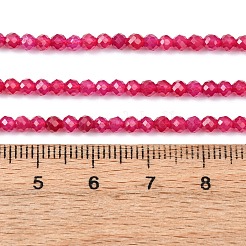 Lab Grown Red Corundum Beads Strands&nbsp;G-Z123-A01-3mm