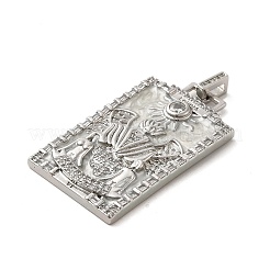 Brass Micro Pave Cubic Zirconia Pendants with Enamel&nbsp;KK-H458-01P-21