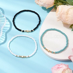 3Pcs 3 Colors Glass Seed Beaded Stretch Bracelet Sets for Women&nbsp;BJEW-JB11373-02