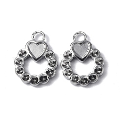 Tarnish Resistant 304 Stainless Steel Pendant Cabochon & Rhinestone Settings&nbsp;STAS-C066-05P