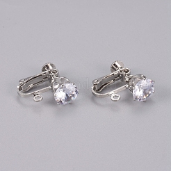 Brass Screw On Clip-on Earring Findings&nbsp;KK-L200-A