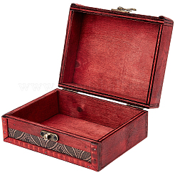 Rectangle Wood & PU Leather Jewelry Boxes&nbsp;CON-CL0001-14B