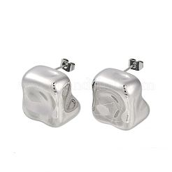 304 Stainless Steel Square Stud Earrings for Women&nbsp;EJEW-K281-25P