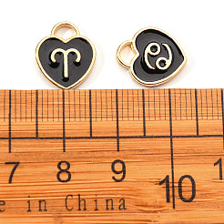 Light Gold Plated Alloy Enamel Pendants&nbsp;ENAM-R055-05B