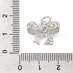 Brass Micro Pave Clear Cubic Zirconia Pendants&nbsp;KK-Z156-03P