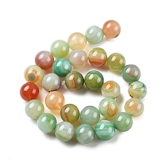 Natural Multi-Color Agate Beads Strands&nbsp;G-A261-B17-14mm