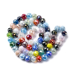 Electroplate Opaque Glass Beads Strands&nbsp;GLAA-Q009-03A