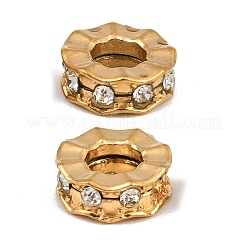 304 Stainless Steel Rhinestone European Beads&nbsp;RB-CBA72D5-01G