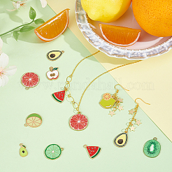 54pcs 9 styles Alloy Enamel Pendants&nbsp;ENAM-GA0001-11